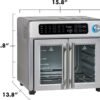 Emeril Lagasse Extra Large French Door Air Fryer Toaster Oven Combo, 24 Cooking Functions and Digital Controls, 7 Accessories Included, Stainless Steel Finish, 26QT Capacity