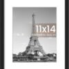 upsimples 11x14 Picture Frame, Display Pictures 8x10 with Mat or 11x14 Without Mat, Wall Hanging Photo Frame, Black, 1 Pack
