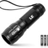 Lighting EVER LED Flashlights High Lumens, Small Flashlight, Waterproof, Adjustable Focus Flash Light for Outdoor, Emergency, AAA Batteries Included, Tactical & Camping Accessories