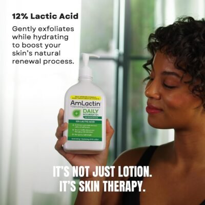 AmLactin Daily Nourish 12% - 14.1 oz Body Lotion with 12% Lactic Acid - Exfoliator and Moisturizer for Dry Skin (Packaging May Vary)​