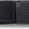 Timberland Men's Leather Wallet With Attached Flip Pocket, Black (Cloudy), One Size