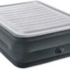 Intex 64417ED 22in Queen Dura-Beam Comfort Plush High-Rise Inflatable Air Mattress with Built in Pump for Travel and Camping, 600lb Weight Capacity