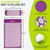 71a8jf7OPsL._AC_SL1500_.jpg ProsourceFit Acupressure Mat and Pillow Set for Back/Neck Pain Relief and Muscle Relaxation, Grey