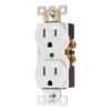 71aDNPrUy3L._SL1500_.jpg GE UltraPro Duplex Heavy-Duty Receptacle, White, Wall Outlet, Reinforced Yoke, Self-grounding Clip, 3 Prong, Supports 15A, UL Listed, 42157