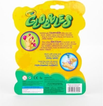 Crayola Globbles Fidget Toy (6ct), Sticky Stress Ball for Adults & Kids, Classroom Fidget Toys, Calming Sensory Toys for Stress Relief, Back to School Gifts
