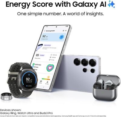 Samsung Galaxy S25 Ultra 512GB AI Smartphone, Unlocked Android, AI Night Mode Camera, Snapdragon 8 Elite Fast Processor, 5000mAh Battery, Built-in S Pen, 2025, US 1 Yr Warranty, Titanium Whitesilver