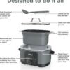 Ninja MC1001 Foodi PossibleCooker PRO 8.5 Quart Multi-Cooker, with 8-in-1 Slow Cooker, Dutch Oven, Steamer, Glass Lid Integrated Spoon, Nonstick, Oven Safe Pot to 500°F, Sea Salt Gray