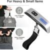 71cx7cBPrLL._AC_SL1500_.jpg travel inspira Luggage Scale, Portable Digital Hanging Baggage Scale for Travel, Suitcase Weight Scale with Rubber Paint, 110 Pounds, Battery Included