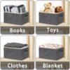 71dMouTRTTL._AC_SL1400_.jpg LHZK Small Storage Baskets for Shelves 6 Pack, Collapsible Fabric Storage Bins for Shelves, Closet Organizers Bins with Handles (Grey, 11.4"x8.7"x6.7")