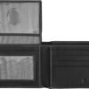 Timberland Men's Leather Wallet With Attached Flip Pocket, Black (Cloudy), One Size