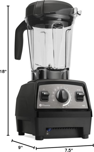 Vitamix Propel Series 750 Blender, Professional Grade Blender, 4 Presets + Self-Cleaning, Smoothie, Frozen Dessert, Soups and Dips, 64-oz Pitcher, Black