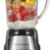 Hamilton Beach Power Elite Wave Action Blender For Smoothies, 40 Oz Glass Jar, 12 Functions Including Puree, Crush Ice, 700 Watts - Black (58148A)