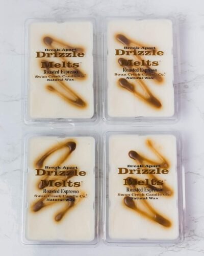 Swan Creek Roasted Espresso 5.25oz Drizzle Melts 4-Pack | Soy Wax Melts Herbal Fragrance for The Home | Coffee Scented Break Apart Soybean Wax | Made in The USA