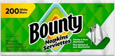 71li6jBf9FL._AC_SL1500_.jpg Bounty Quilted Napkins 1-Ply 12 1/10 x 12 White 200/Pack (96595PK)