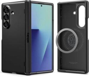 Spigen for Galaxy Z Fold 7 Case, Slim Armor Pro MagFit [Hinge Protection] [Fast Wireless Charging/Magnet for Galaxy] - Black