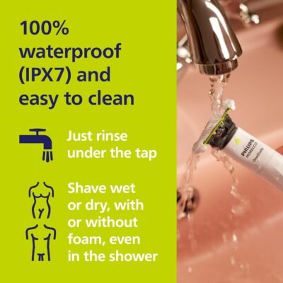 Philips Norelco OneBlade Intimate, Designed for Pubic Grooming, Trim & Shave with Extra Skin Protection, Waterproof, Model QP1924/70