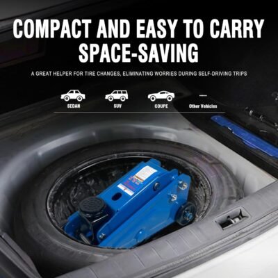 Mini Hydraulic Jack 2.5 Ton (5500lbs)/Floor Jack with Heightening Gasket,Lifting Range 4.13"-17"