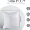 Utopia Bedding Throw Pillows Insert, Bed and Couch Pillows - Indoor Decorative Pillows (White, 18x18 Inch)