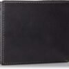 Timberland Men's Leather Wallet With Attached Flip Pocket, Black (Cloudy), One Size