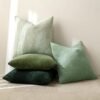MIULEE Summer Boho Farmhouse Sage Green Throw Pillow Covers 18x18 Inch Set of 4 Mordern Nordic Cushion Covers Soft Corduroy Home Decor for Couch Bed Sofa Living Room Forest Green