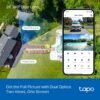 Tapo 2K 3MP Indoor/Outdoor Dual Lens Pan/Tilt Security Camera – 130° Wide-Angle + 6mm Telephoto, 360° Pan, Free Person/Vehicle Detection, SD/Cloud Storage, Works w/Alexa & Google Home – HybridCam Duo