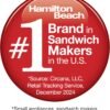 Hamilton Beach Dual Breakfast Sandwich Maker with Timer, Ready in 5 Minutes, Removable Dishwasher Safe PFAS-Free Non-Stick Egg Cooker Ring, Silver (25490MNA)
