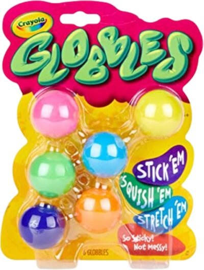 Crayola Globbles Fidget Toy (6ct), Sticky Stress Ball for Adults & Kids, Classroom Fidget Toys, Calming Sensory Toys for Stress Relief, Back to School Gifts