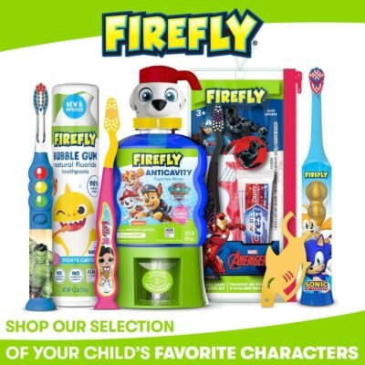 FIREFLY Clean N' Protect, Sonic The Hedgehog Toothbrush with 3D hygienic Cover, Premium Soft Bristles, Anti-Slip Grip Handle, Battery Included, Ages 3+, 3 Piece Set (Pack of 1)