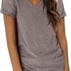 ATHMILE T Shirts Short Sleeve V Neck Tees for Women Fashion Tops Trendy Lightweight Casual Summer Outfits Clothes 2025 Beach