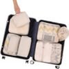 BAGAIL 8 Set Packing Cubes Luggage Packing Organizers for Travel Accessories-Cream
