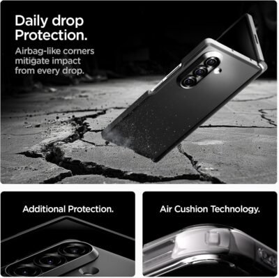 Spigen for Galaxy Z Fold 7 Case, Slim Armor Pro MagFit [Hinge Protection] [Fast Wireless Charging/Magnet for Galaxy] - Black