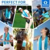 [4 Pack] Cooling Towel (40"x12"),Ice Towel,Soft Breathable Chilly Towel,Microfiber Towel for Yoga,Sport,Running,Gym,Workout,Camping,Fitness,Workout & More Activities (Grey/Green/Pink/Lake Blue)