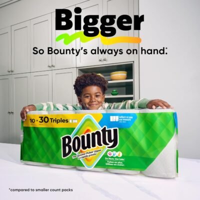 811D4dOYWL._AC_SL1500_.jpg Bounty Select-A-Size Paper Towels, White, 8 Triple Rolls = 24 Regular Rolls
