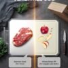 SNOWCLAD Stainless Steel Cutting Board,Double Sided Steel Cutting Boards for kitchen,Stainless Steel/Wheat straw pp Large Board for meat,non toxic Chopping,16 * 11 Inch,Dishwasher Safe