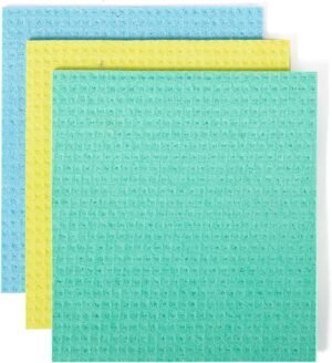 Full Circle Squeeze, Reusable Cellulose Sponge Cloths, 3-pack, Multicolor