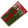 Chef Craft Select Plastic Flexible Christmas Straws, 8 inch 100 Piece Set, Green/Red