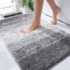 OLANLY Bathroom Rugs Mat 30x20, Extra Soft Absorbent Microfiber Bath Rugs, Rubber Backing, Quick Dry, Machine Washable Bath Mats for Bathroom Floor, Tub and Shower, Home Decor Accessories, Grey