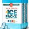 8197E3Hkx6L._AC_SL1500_.jpg Healthy Packers Ice Packs for Lunch Boxes & Coolers - Freezer Packs - Original Cool Pack | Cooler Accessories for Beach, Camping & Fishing | Slim & Long-Lasting Reusable Ice Pack for Cooler