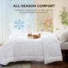 Bedsure Comforter Duvet Insert - Quilted Comforters Queen Size, All Season Duvet, Down Alternative Bedding, with 8 Tabs, Gifts for Women/Men, White, Queen 88 x 88 Inches