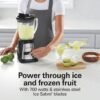 Hamilton Beach Power Elite Wave Action Blender For Smoothies, 40 Oz Glass Jar, 12 Functions Including Puree, Crush Ice, 700 Watts - Black (58148A)