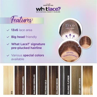 Sensationnel What Lace 13X6 Wigs - Glenna Lacefrontal Hand Tied Glueless Synthetic With Natural Density Preplucked Hairline (LIGHTASHBROWN)