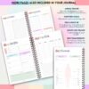 Wellness Journal - 90 Day Health, Fitness, Gratitude, Mindfullness, Wellbeing, Habit, Goals, Diet & Food Tracker - A5 (Pastel Rainbow)