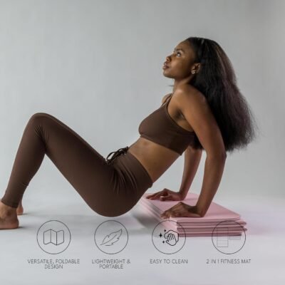 81CccoqeYxL._AC_SL1500_.jpg Foldable Multi-Purpose Fitness & Yoga/Pilates Mat, Workout Mat with Non-Slip Surface, Portable & Lightweight, For Studio or Home Use, As Seen on Shark Tank