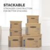 Bankers Box Classic Moving Box 12 Pack Kit, Reinforced Handles, Tape-Free Assembly, Box with Lid, 8 Small and 4 Medium Boxes (7716401)