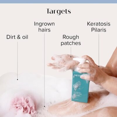 81DhyphvQGL._SL1500_.jpg Medix 5.5 Glycolic Acid + Lactic Acid Exfoliating Body Wash Gel | KP Bump Eraser | AHA Exfoliant Skin Care Body Cleanser | Keratosis Pilaris & Acne | Anti Aging AHA Foaming Body & Face Wash, 2-Pack