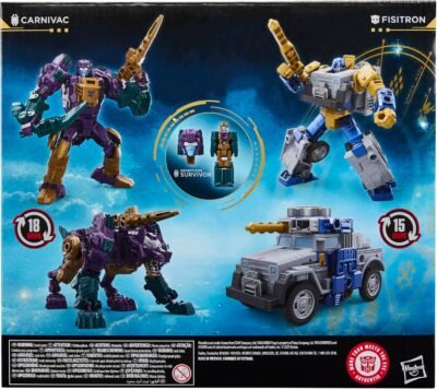 Transformers Age of The Primes Wreck ‘n Doom Collection Fisitron and Carnivac 5.5-inch Converting Action Figure 2-Pack, Robot Toys, Ages 8+ (Amazon Exclusive)
