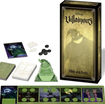 Ravensburger Disney Villainous Filled with Fright - Strategy Board Game - Join Oogie Boogie, Lock, Jack Skellington, and More - The Latest Villainous Expansion - Award-Winning Line - Ages 10+