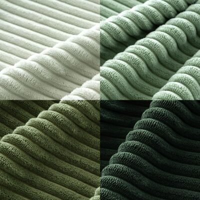 MIULEE Summer Boho Farmhouse Sage Green Throw Pillow Covers 18x18 Inch Set of 4 Mordern Nordic Cushion Covers Soft Corduroy Home Decor for Couch Bed Sofa Living Room Forest Green