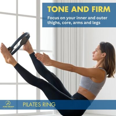 ProBody Pilates Fitness Circle – 14 Inch Pilates Ring for Focusing on Toning Inner Thighs, Arms, and Core