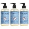 MRS. MEYER'S CLEAN DAY Hand Soap, Made with Essential Oils, Biodegradable Formula, Rain Water, 12.5 fl. oz - Pack of 3